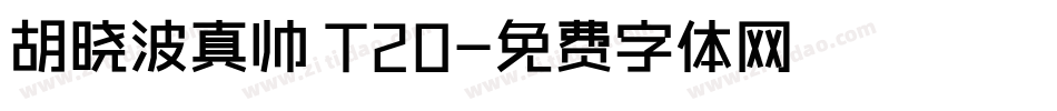 胡晓波真帅 T20字体转换